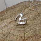 925 Sterling Silver Wave Ring, Handmade Solid Band Ring