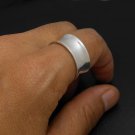 Wide Silver Ring 9mm, Unisex Curved Band Ring Size US 9.5