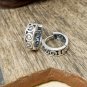 Spiral Wave Hug Hoop Earrings, Silver Huggie Earrings 13mm