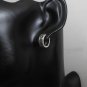 Spiral Wave Hug Hoop Earrings, Silver Huggie Earrings 13mm