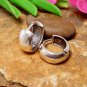 Round Dome Hoop Earrings 12mm, Unisex Silver Huggie Earrings