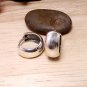 Round Dome Hoop Earrings 12mm, Unisex Silver Huggie Earrings