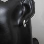 Silver Oval Hug Earrings, Tiny Huggie Hoop Earrings 12mm