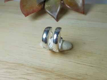 925 Sterling Silver Round Hoop Earrings, Hug Earrings, Unisex Earrings