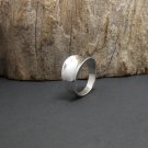 Sterling Silver Saddle Ring, Unisex Plain Ring Size US 8.25