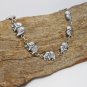 Silver Asia Elephant Bracelet, 925 Sterling Silver, Elephant Link Bracelet