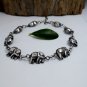 Silver Asia Elephant Bracelet, 925 Sterling Silver, Elephant Link Bracelet