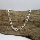 Flat Oval Cable Chain Bracelet, 925 Sterling Silver, Link Chain Bracelet 5mm