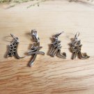 Sterling Chinese Character Year Zodiac Signs Charms Rat Sign Charm Ox Sign Charm Tiger Sign