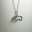 Handcrafted Sterling Silver Rhino Charm,Rhino Charm,Bracelet Charm,Rhinoceros Charm