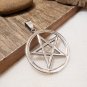925 Sterling Silve Pendant, 28mm Silver Pendant, Satanic Pentagram Pendant, Handmade Pendant
