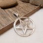 925 Sterling Silve Pendant, 28mm Silver Pendant, Satanic Pentagram Pendant, Handmade Pendant