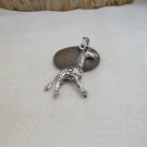 3D Silver Moving Giraffe Charm, 925 Sterling, Handmade Charm