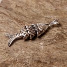 3D Silver Moving Fish Charm, 925 Sterling, Handmade Charm, Moving Fish Pendant, Bracelet Charm