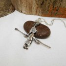 Silver Moving Wizard Pendant, 925 Sterling, Handmade pendant, Witch Charm, Charm Bracelet Silver Moving Wizard Pendant, 925 Sterling, Handmade pendant, Witch Charm, Charm Bracelet