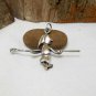 Silver Moving Wizard Pendant, 925 Sterling, Handmade pendant, Witch Charm, Charm Bracelet
