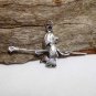 Silver Moving Wizard Pendant, 925 Sterling, Handmade pendant, Witch Charm, Charm Bracelet