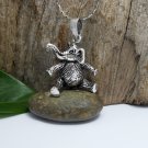 3D Movable Elephant Charm, 925 Sterling Silver, Handmade Charm, Animal Pendant, Bracelet Charm