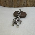 3D Moving Rabbit Charm, 925 Sterling Silver, Handmade Charm, Animal Pendant, Bracelet Charm