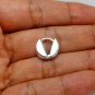 Sterling Silver V Button Hoop Earrings, Handmade V Button Hug Earrings