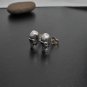 Minimalist Sterling Silver Alien Skull Earrings, Handmade Skull Earrings