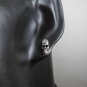 Minimalist Sterling Silver Alien Skull Earrings, Handmade Skull Earrings