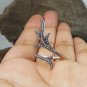 925 Sterling Silver Adjustable Leaf Texture Ring