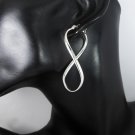 925 Sterling Silver Infinity Hoop Earrings, Silver Valentine Earrings 925 Sterling Silver Infinity Hoop Earrings, Silver Valentine Earrings