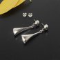 Silver Geometric Earrings, 925 Sterling Silver, Dangle Stud Earrings