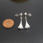Silver Geometric Earrings, 925 Sterling Silver, Dangle Stud Earrings