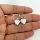 3D Silver Heart Drop Earrings, Valentine’s Earrings, Handmade Silver Jewelry Gifts
