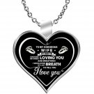 To My Gorgeous Wife Perfect Silver Necklace For Valentine's Day, Your Lovers