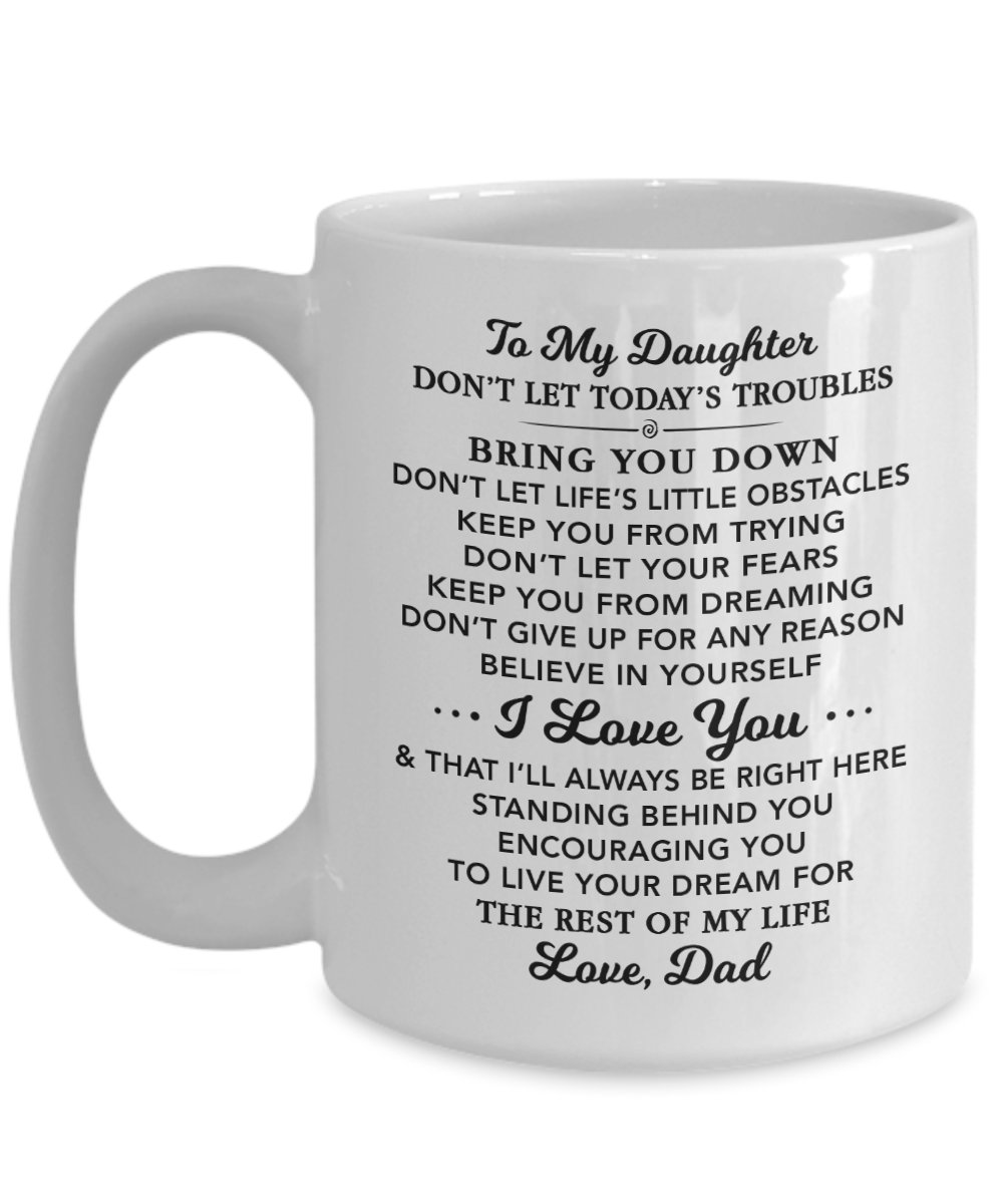 Great Dad To My Daughter Tea Cup, Meaningful Gift Mug from Father Papa Daddy