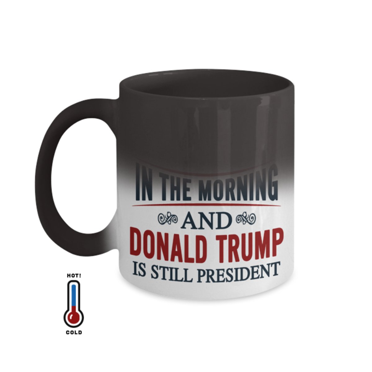 Impeach Trump - Novelty Large C-Shape Sarcasm Color Changing Coffee Mug