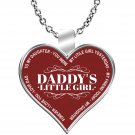 Daughter Gift From Dad Necklace - Jewelry Heart Pendant Presents For Little Girl