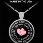 To My Precious Daughter Gift Necklace - I Love You Jewelry Round Pendant Present