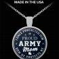 Military Army Mom Jewelry Round Pendant Necklaces, Mothers Day Birthday Present