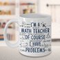 I'm Math Teacher Coffee Mugs Presents for Educator 11-oz C-Shape Funny Math Cups