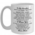 Great Mom To My Daughter Tea Cup, Meaningful Gift Mug from Mother Mama Mommy Mum