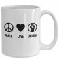 Great Gift Idea - Peace Love Enough Political Stop Gun Violence Coffee Mug Print