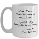 Mother's Day Coffee Mug Print - Best Birthday for Mom Mum Mama Grandma Tea Cups