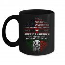 American Grown With Irish Roots Mug, St. Patrick's Day, Ireland Shamrock Tea Cup