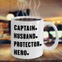 Captain Husband Protector Hero Coffee Mug Print - Police Colonel Firefighter Cup