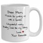 Mother's Day Coffee Mug Print - Best Birthday for Mom Mum Mama Grandma Tea Cups