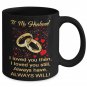 Valentines Day To My Husband Gift - Novelty Black Coffee Mug For Lover Boyfriend