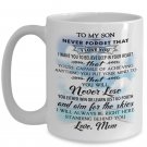 Gift to My Son - Love Mom Novelty Coffee Mug Print Best for Birthday Anniversary