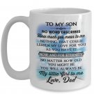 Gift to My Son - Love Dad Novelty Tea Cups Print - Best for Birthday Anniversary