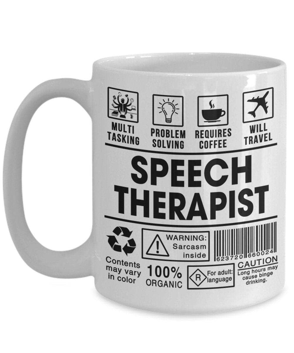 Speech Therapist Coffee Mug - Speech Language Pathologist Tea Cup For Women Men