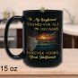 Valentine's Day - Thanks For The Orgasms Funny Novelty Black Mug For Boyfriend