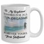 Valentine's Day - Thanks For The Orgasms Funny Novelty White Mug For Boyfriend